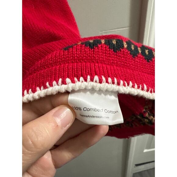 Hanna‎ Andersson Red fair isle Sweater dress size US 10 - Picture 5 of 6